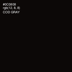 #0C0808 - Cod Gray Color Image